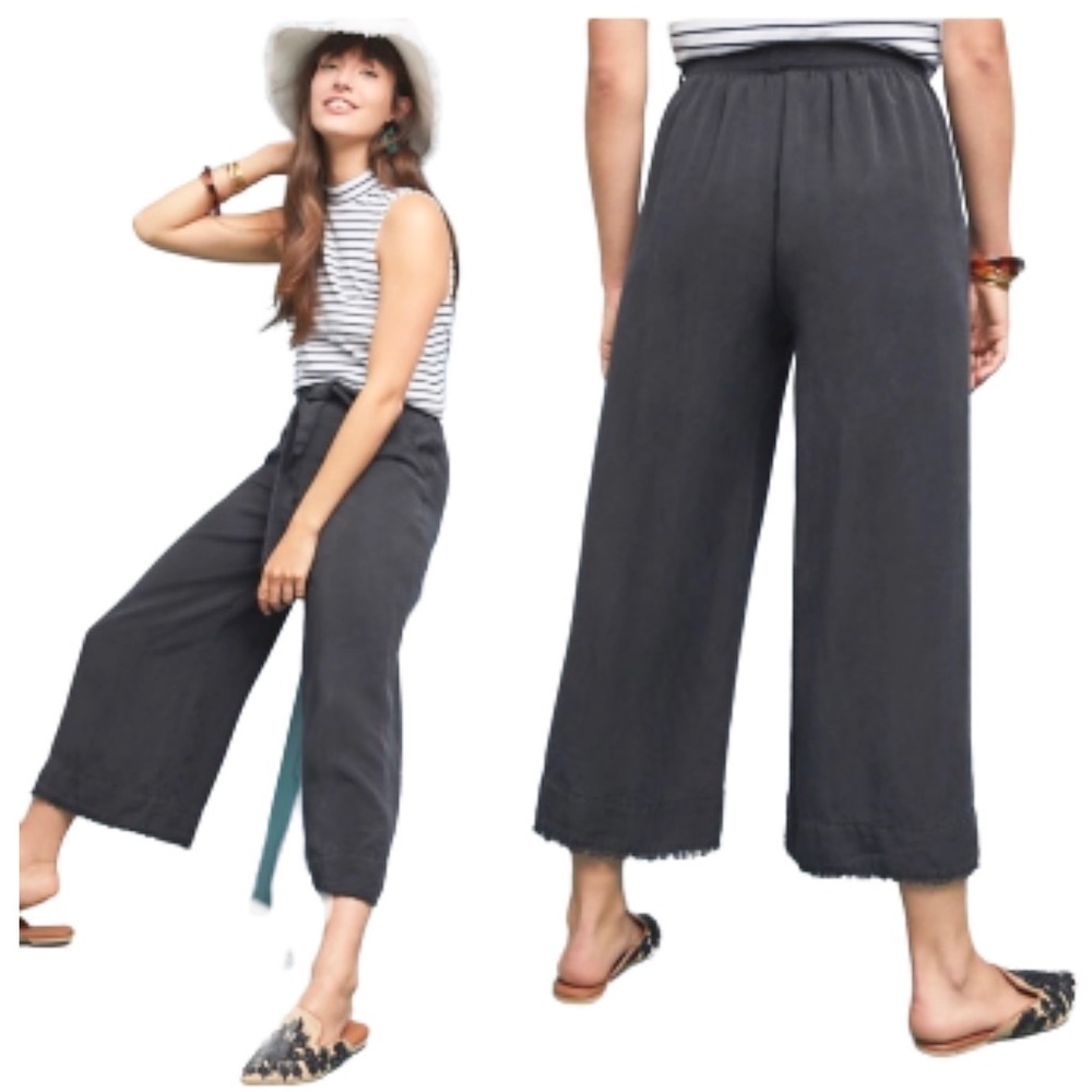 Anthropologie Cloth & Stone Linen Wide Leg Pants - Picture 8 of 11
